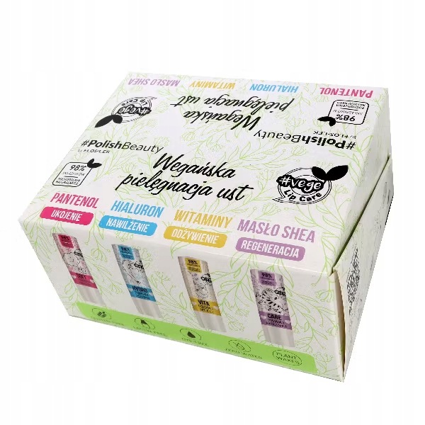 Floslek Sada rtěnek Veganská péče o rty #Vege Lip Care (4x4ks)