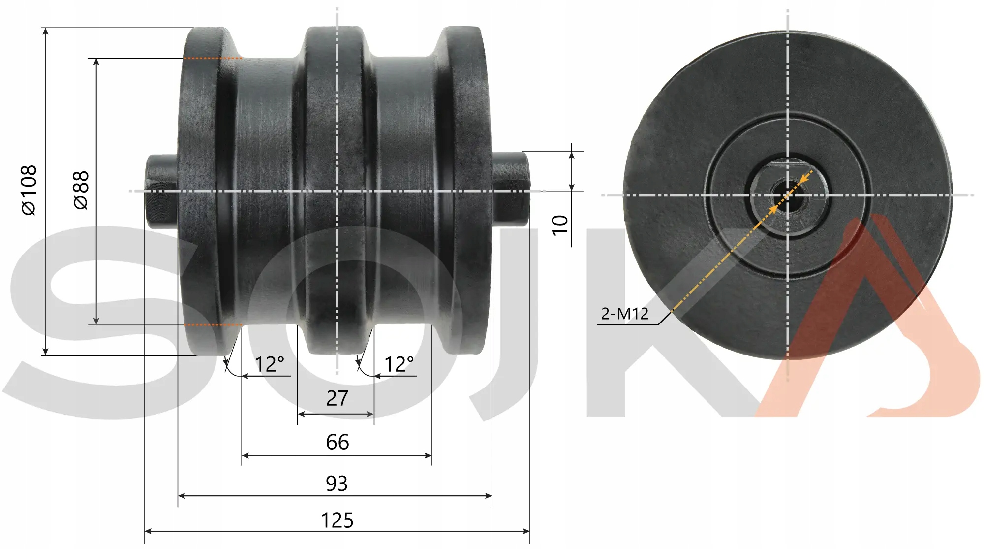 Rolka jezdna TAKEUCHI TB014 (0331306100) Numer katalogowy części 0331306100
