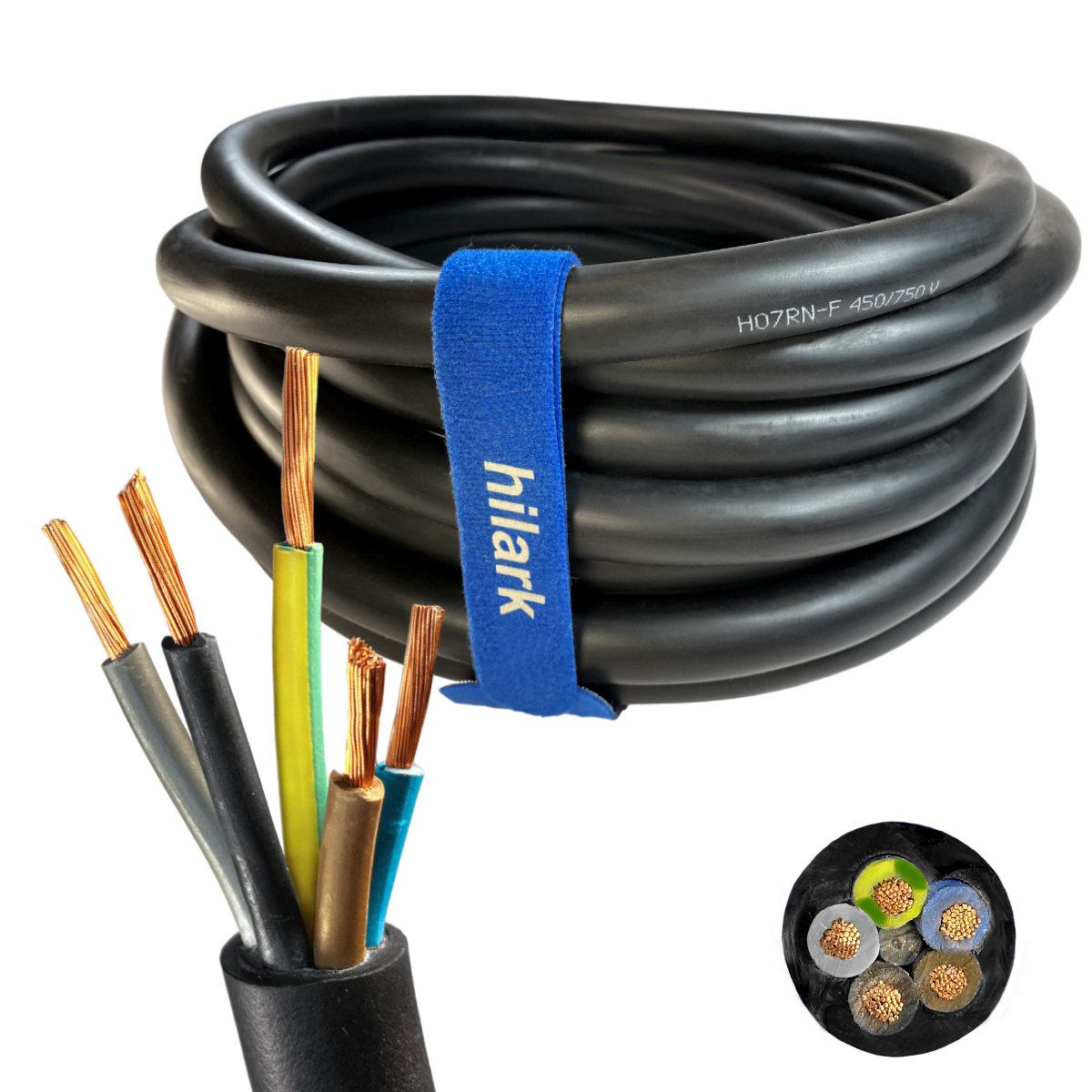 Gumový kábel H07RN-F OnPD 5x6 mm ² odolný 10 m