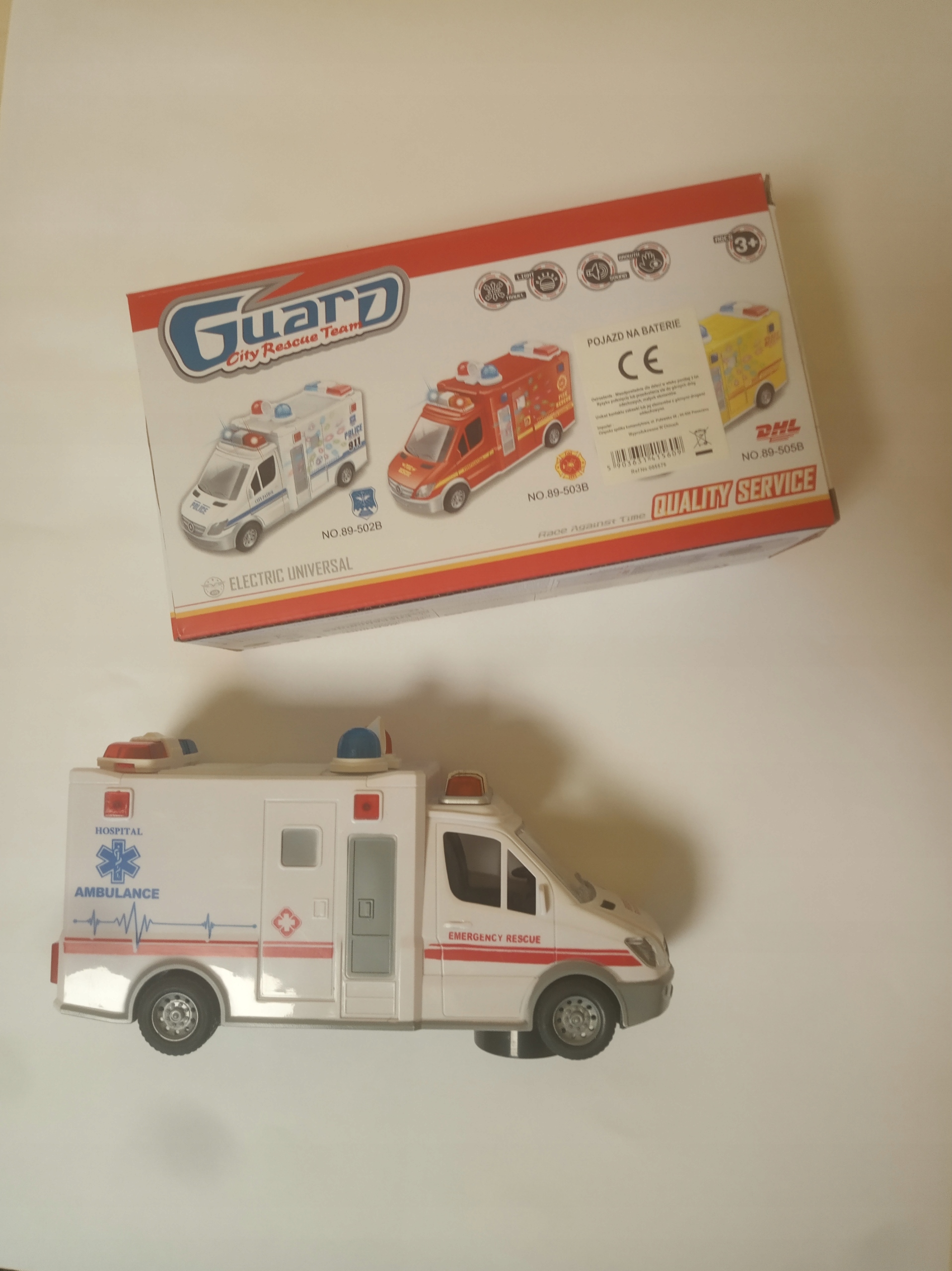 AMBULANS KARETKA ZABAWKA ŚWITAŁO DŹWIĘK NAPĘD AUTO Kod producenta 005576