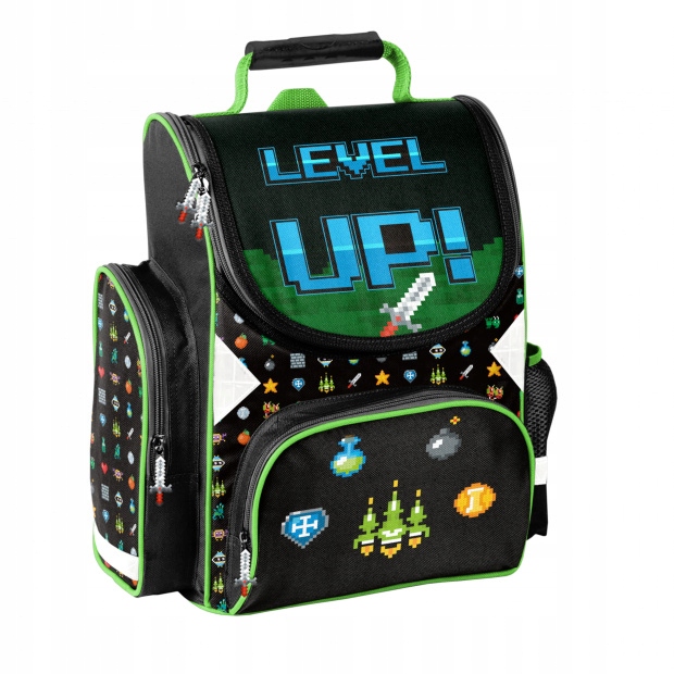 TORNISTER SZKOLNY CHŁOPIĘCY LEVEL UP BR-984 PASO