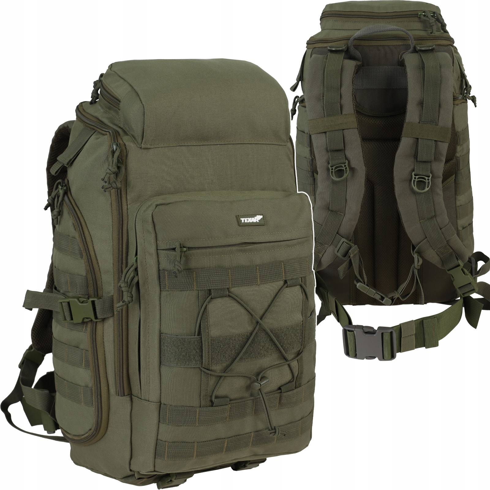 Plecak Turystyczny 57L Texar Aldus Górski Trekkingowy Campingowy Oliwkowy