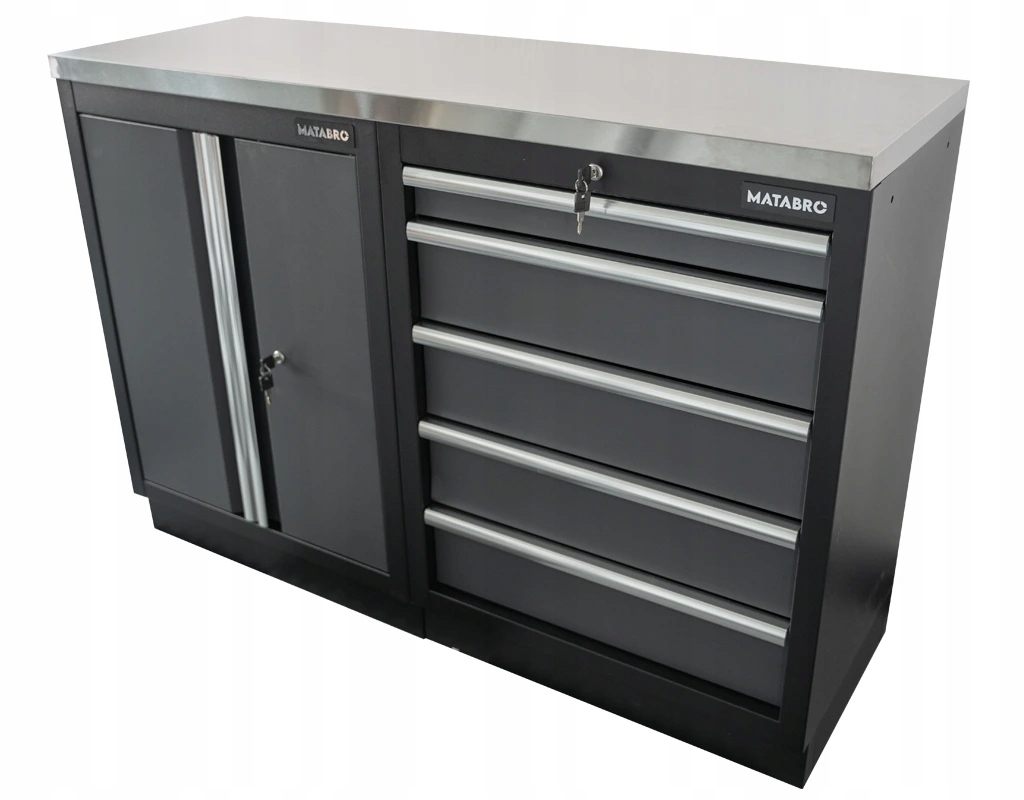 Set Dílenská skříňka MB-TGC1305 a MB-TGC1300 s nerezovou pracovní deskou