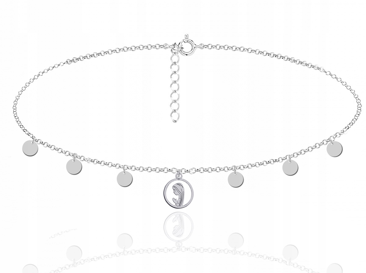 

Naszyjnik Choker Medalik Matka Boska Srebro 925