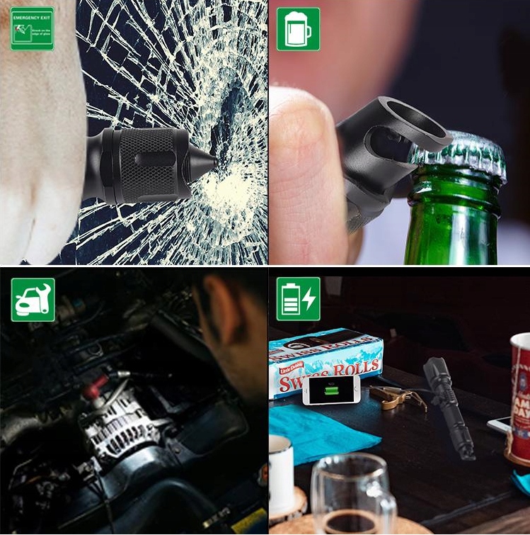 LATARKA TAKTYCZNA AKUMULATOROWA LED USB ZOOM MOCNA Model LB0109