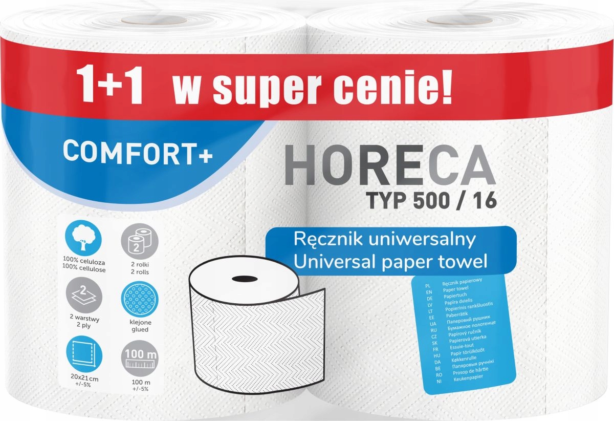 Papírový ručník 2R Horeca Comfort+ typ 500/16 100m 2W (1+1)