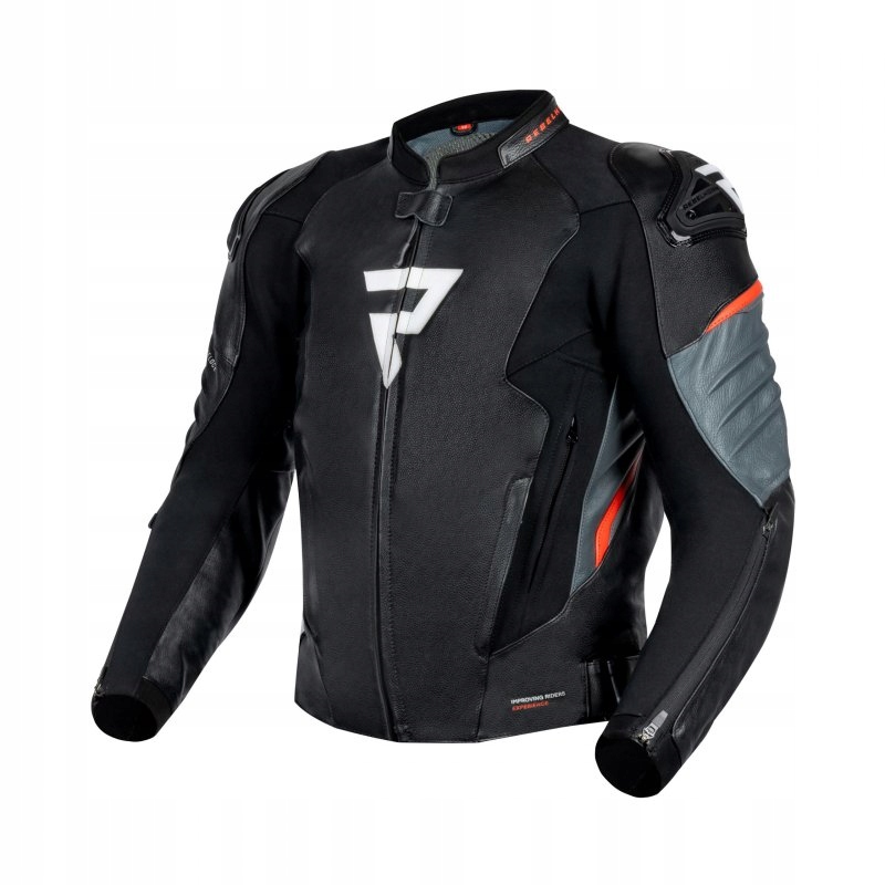 Kožená Bunda Rebelhorn Veloce Black/grey/fluo Red 54