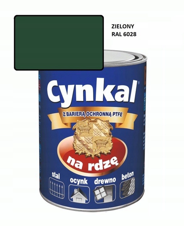 Farba uniwersalna Cynkal 2,5L Zielony Ral 6028