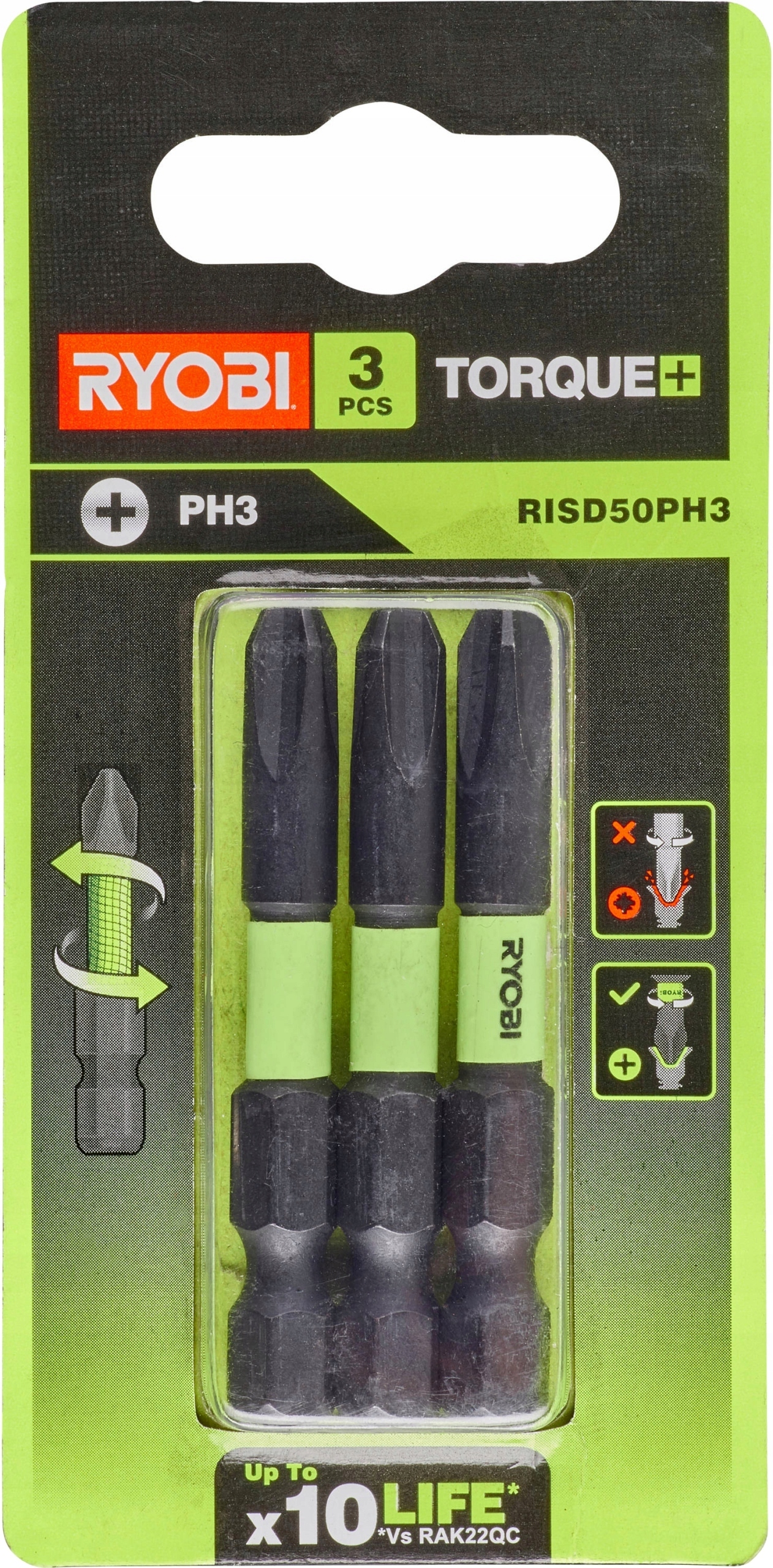 RYOBI ZESTAW BITÓW RISD50PH3 BITY 3SZT 50mm PH3