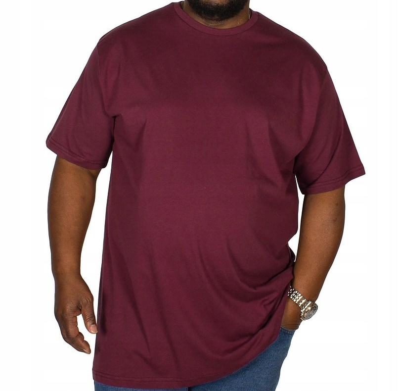

T-shirt Koszulka Bordowa 8XL Bawełna