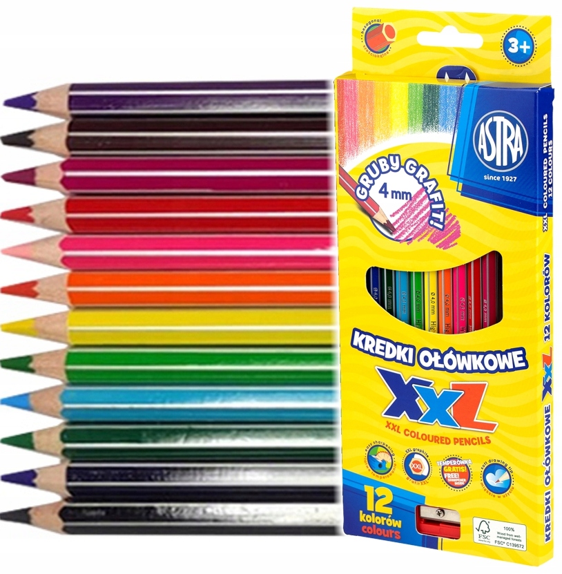 

Astra Kredki Ołówkowe XXL temperówka