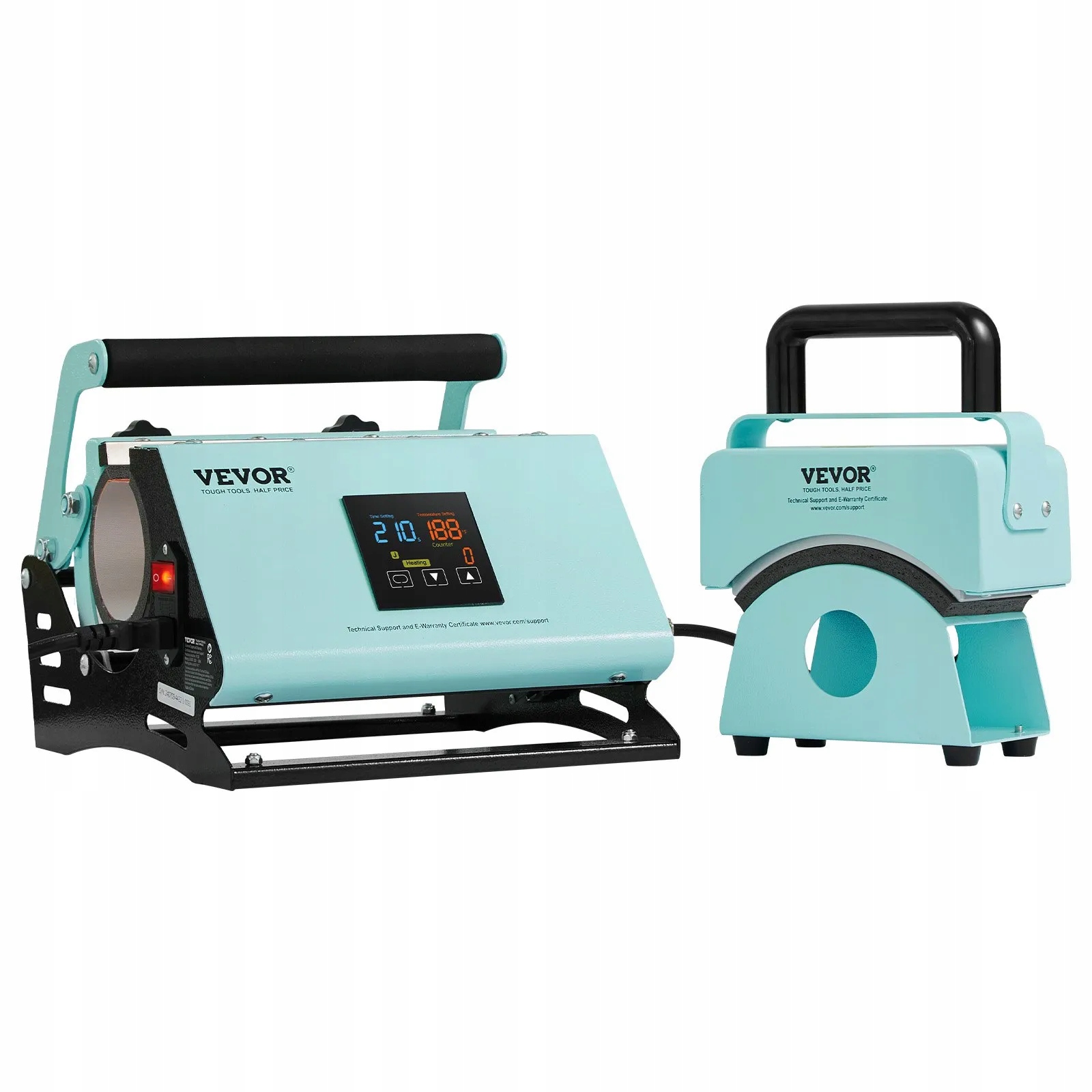 Sublimační lis na čepice a hrnky 2v1, regulace času a teploty