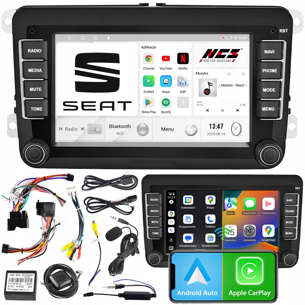Autorádio Ncs P4V7 Seat Altea XL 2004-2015 Android Bt 4GB 2DIN