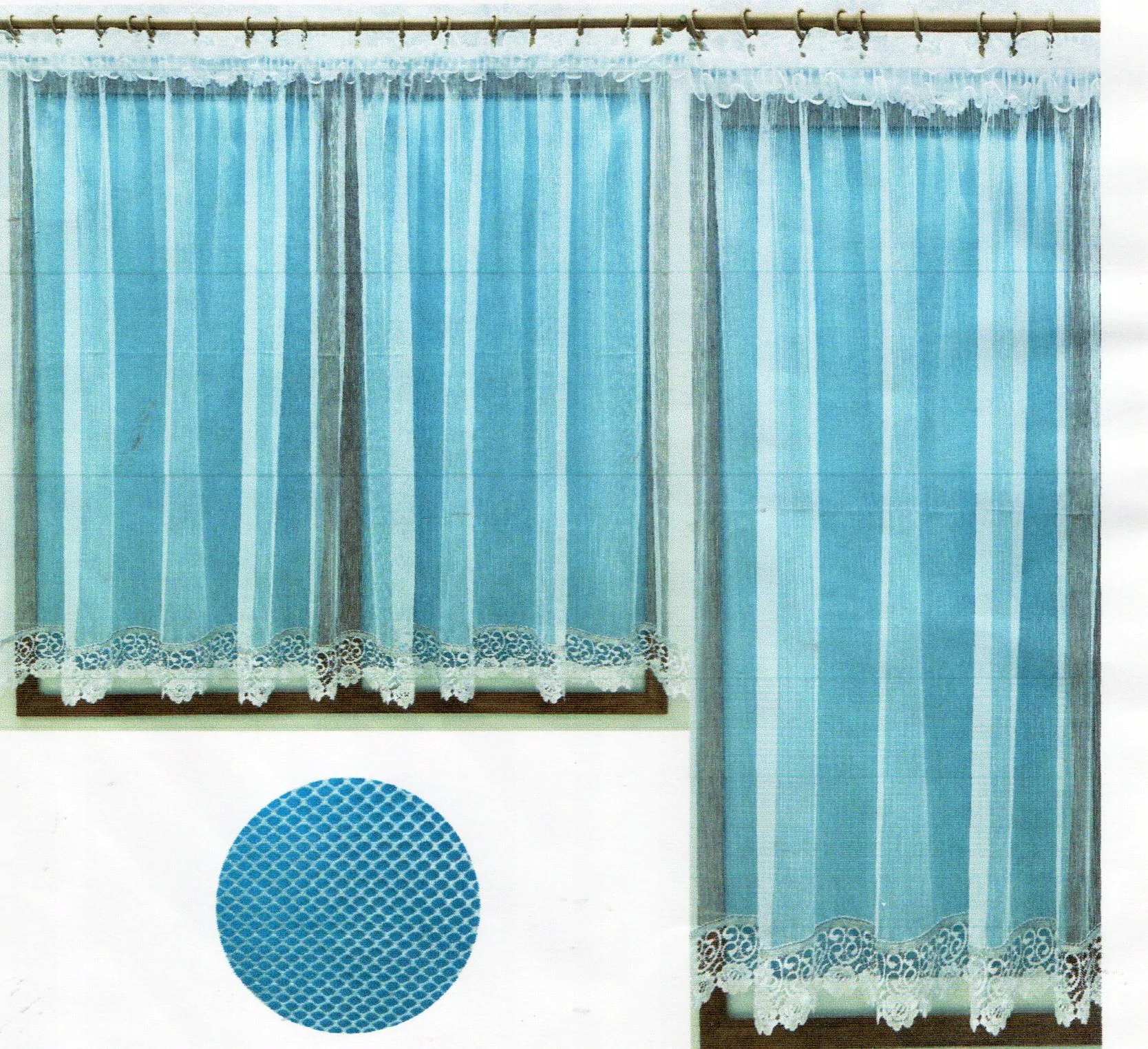 Komplet Firan Balkonowych 400cmx160cm I 200cmx230cm Białe Z Gipiurą