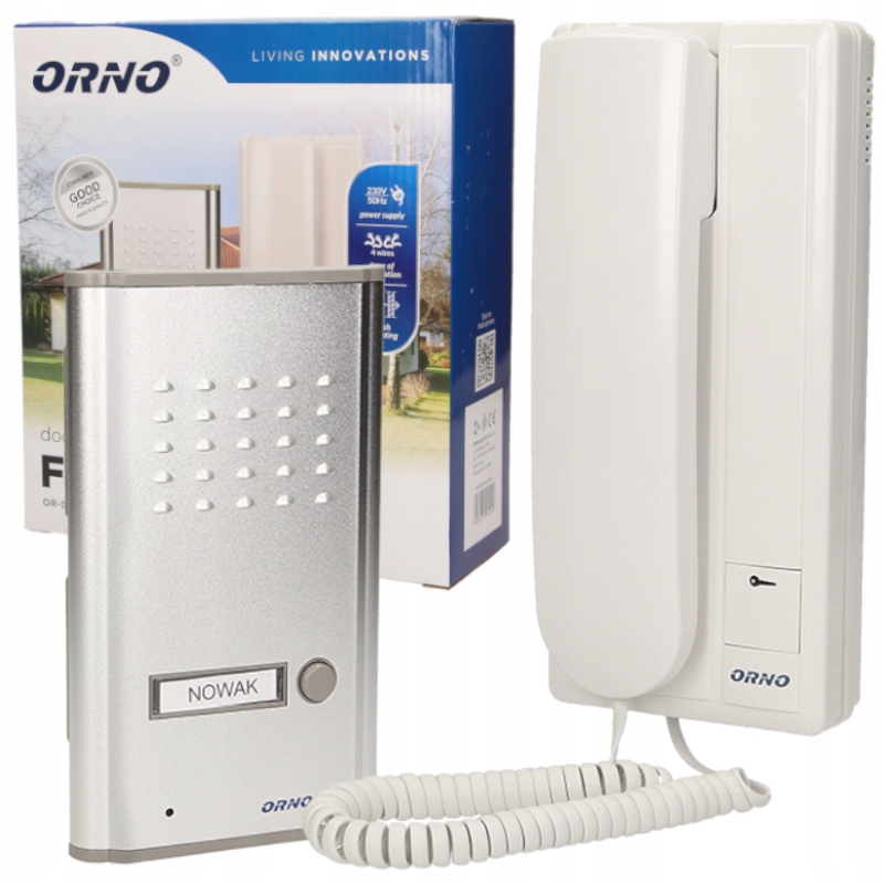 DOMOFON DO FURTKI PODTYNKOWY JEDNORODZINNY ZESTAW ORNO OR-DOM-RL-901