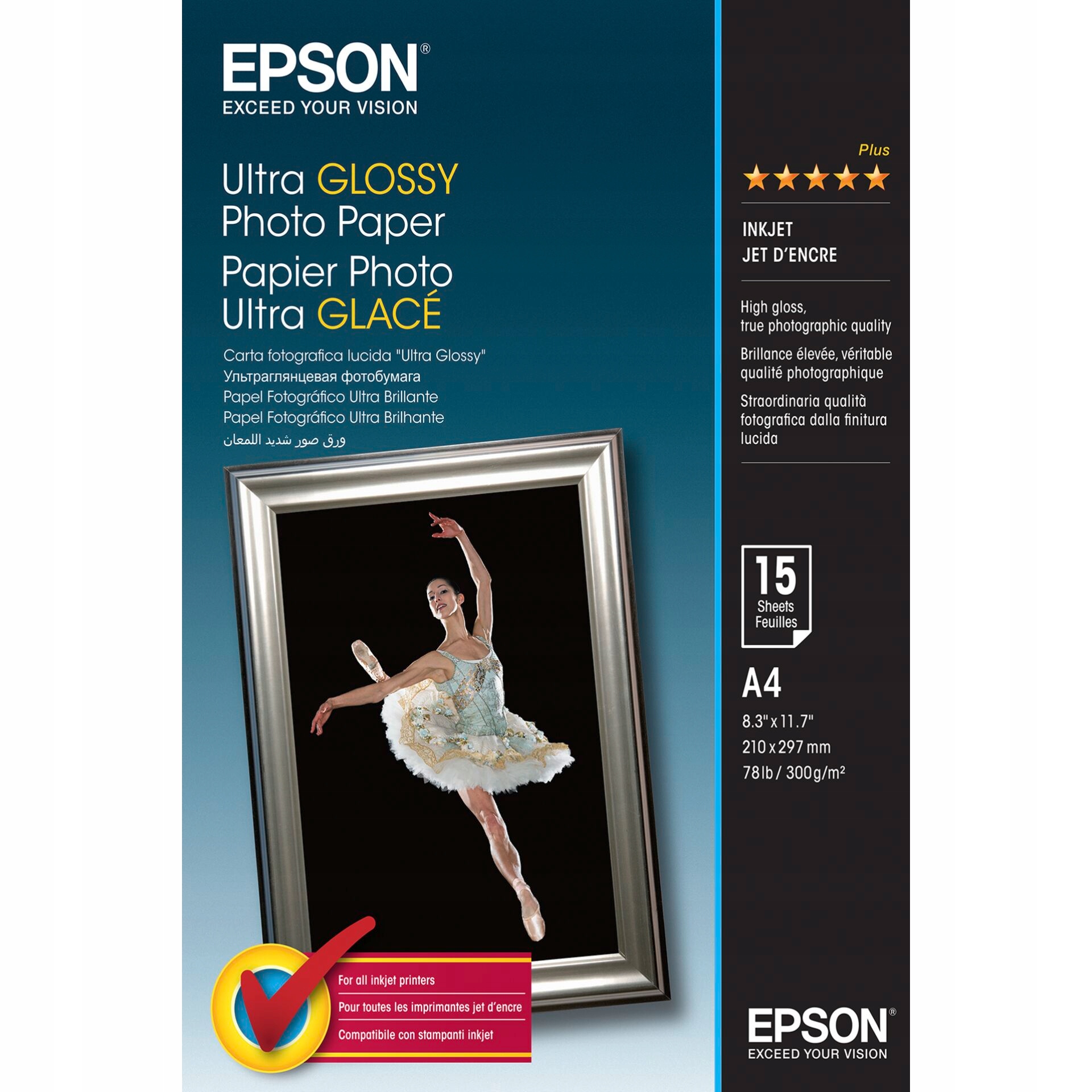 Epson Ultra Glossy Photo Paper A 4, 15 listů, 300 g, 041927 g
