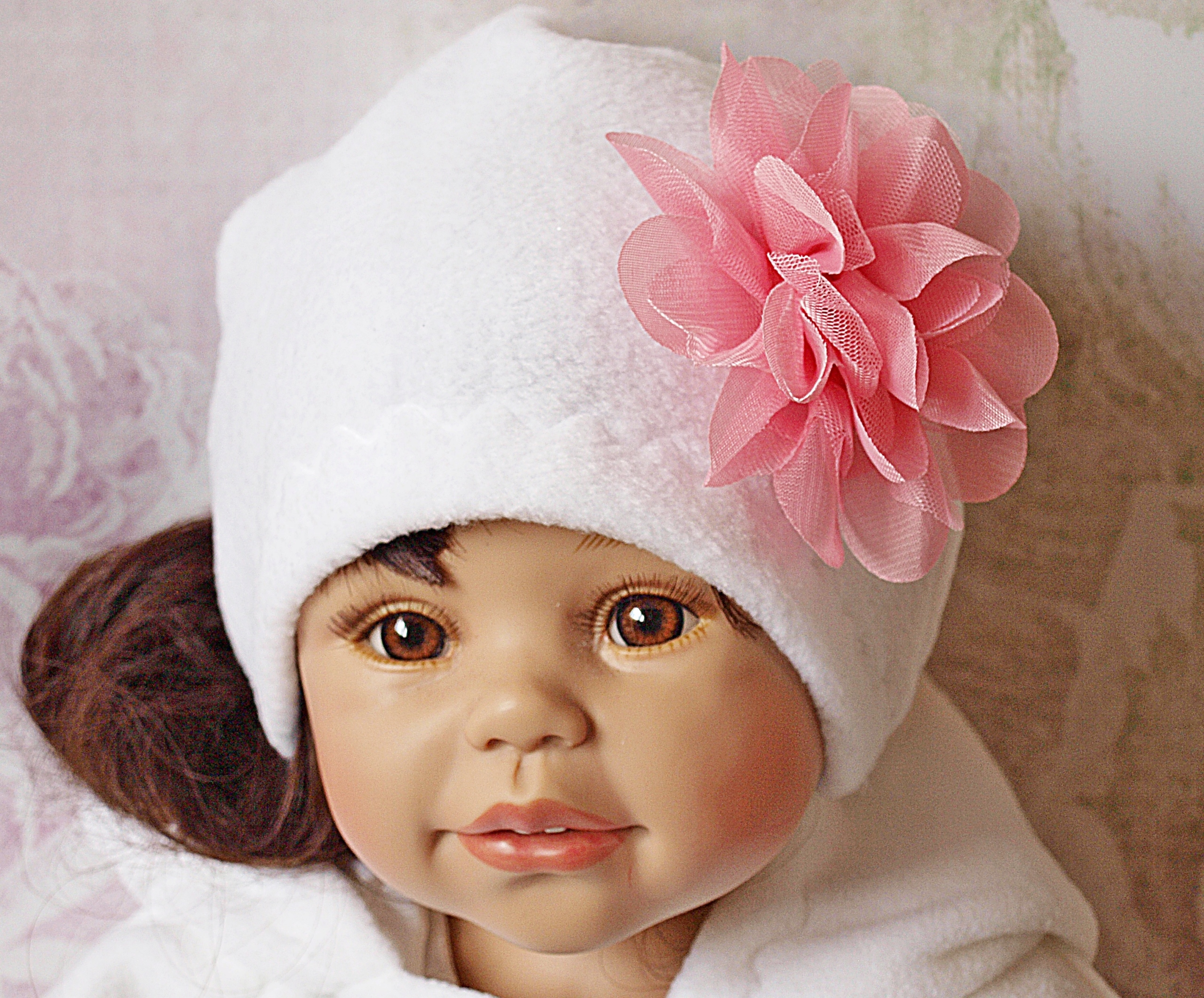 BIAŁA POLAROWA CZAPECZKA CHRZEST R.56, 62,68,74,80 Marka Inna marka