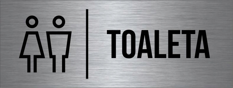 

Tabliczka Toaleta Wc Aluminium Piktogram