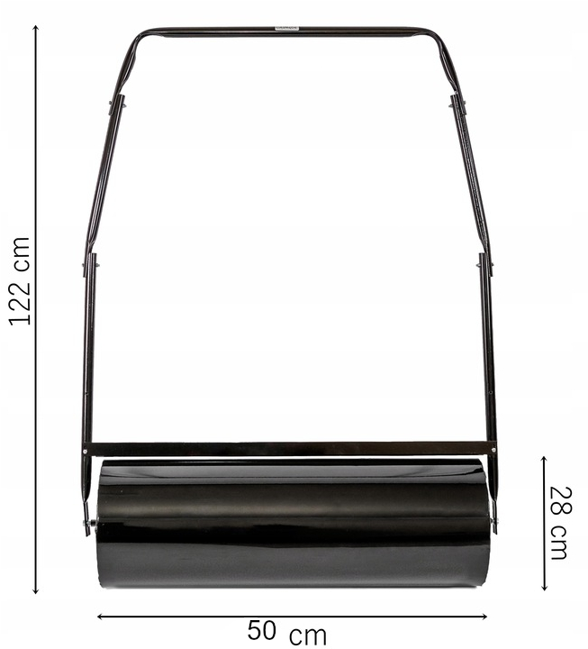 WALEC OGRODOWY STALOWY DO TRAWY TRAWNIKA METALOWY 50CM POJEMNOŚĆ 30L Marka Hurtex