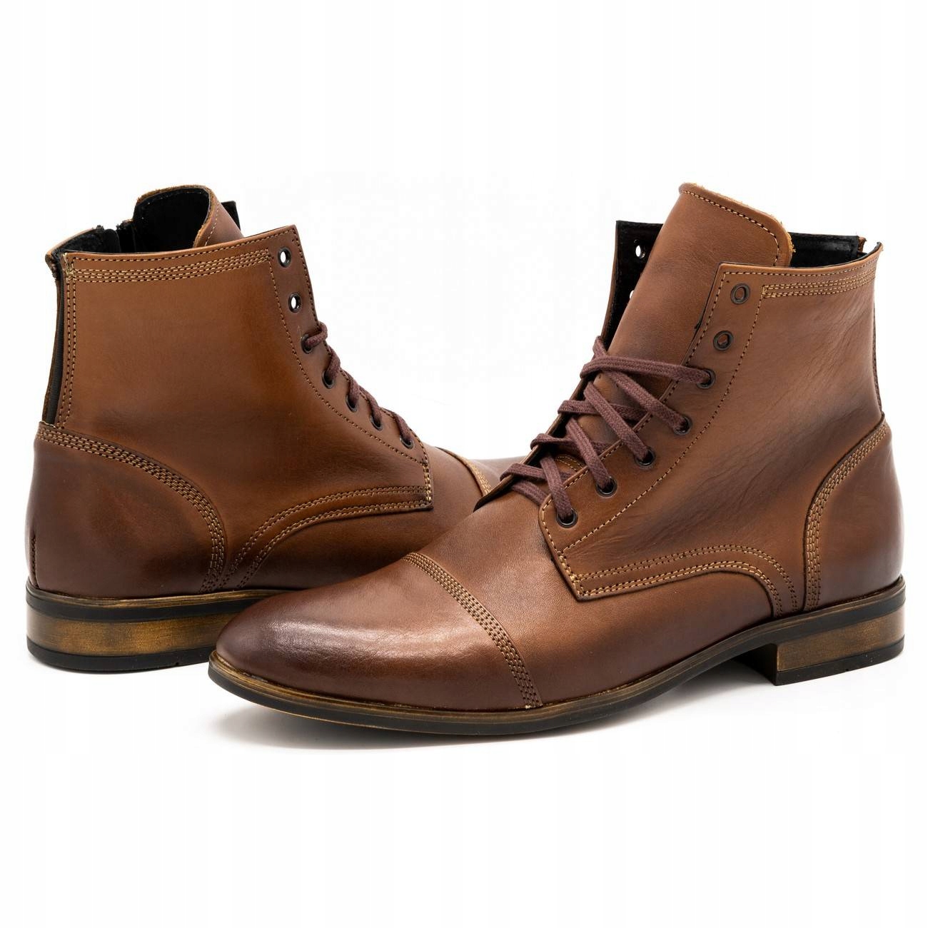 Sztyblety męskie skórzane 287D ŚW brązowe 39 Rozmiar 39