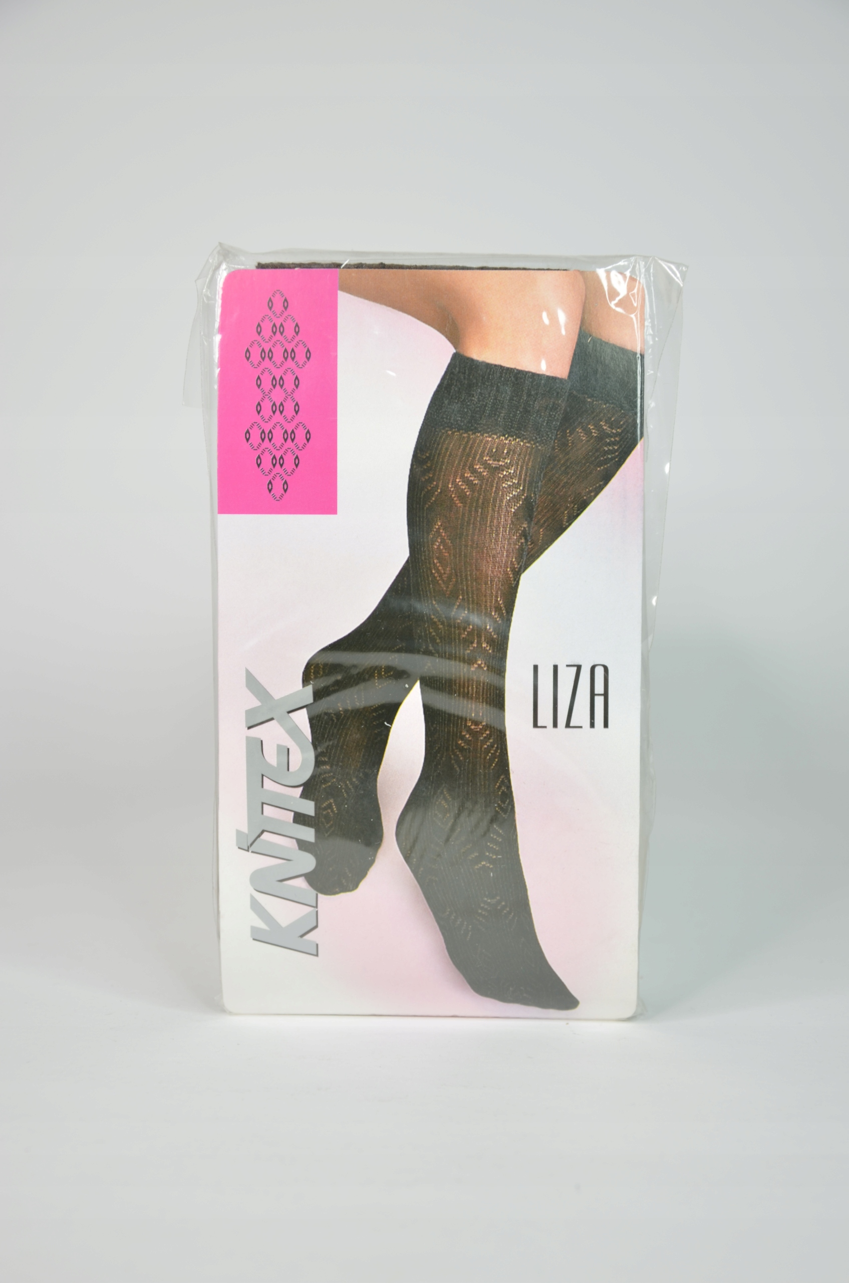 

Podkolanówki wzór z wiskozą Lizza Knittex, mocca