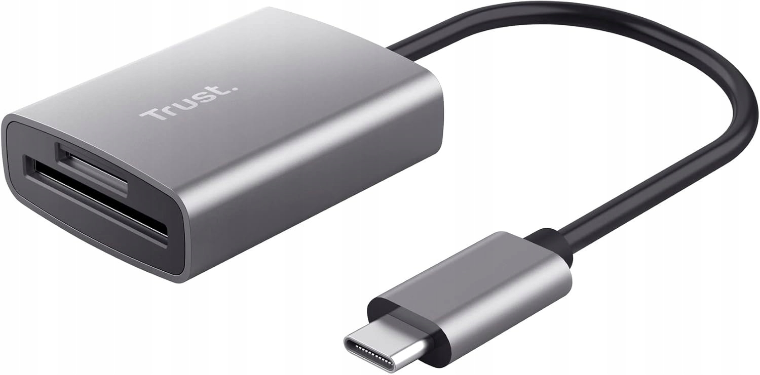 Trust 24136 czytnik kart USB 3.2 Gen 1 (3.1 Gen 1) Type-C Aluminium
