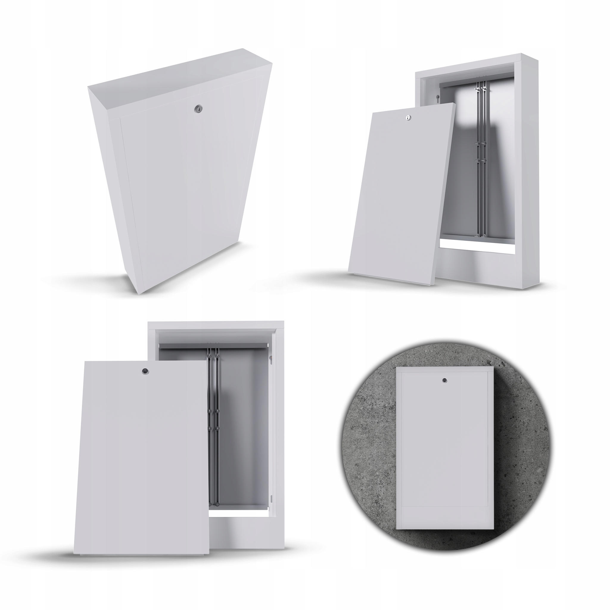 Nástěnná Skříňka Pro Rozdělovač 2-4 Obw Rozdělovačová Skříňka Bílá