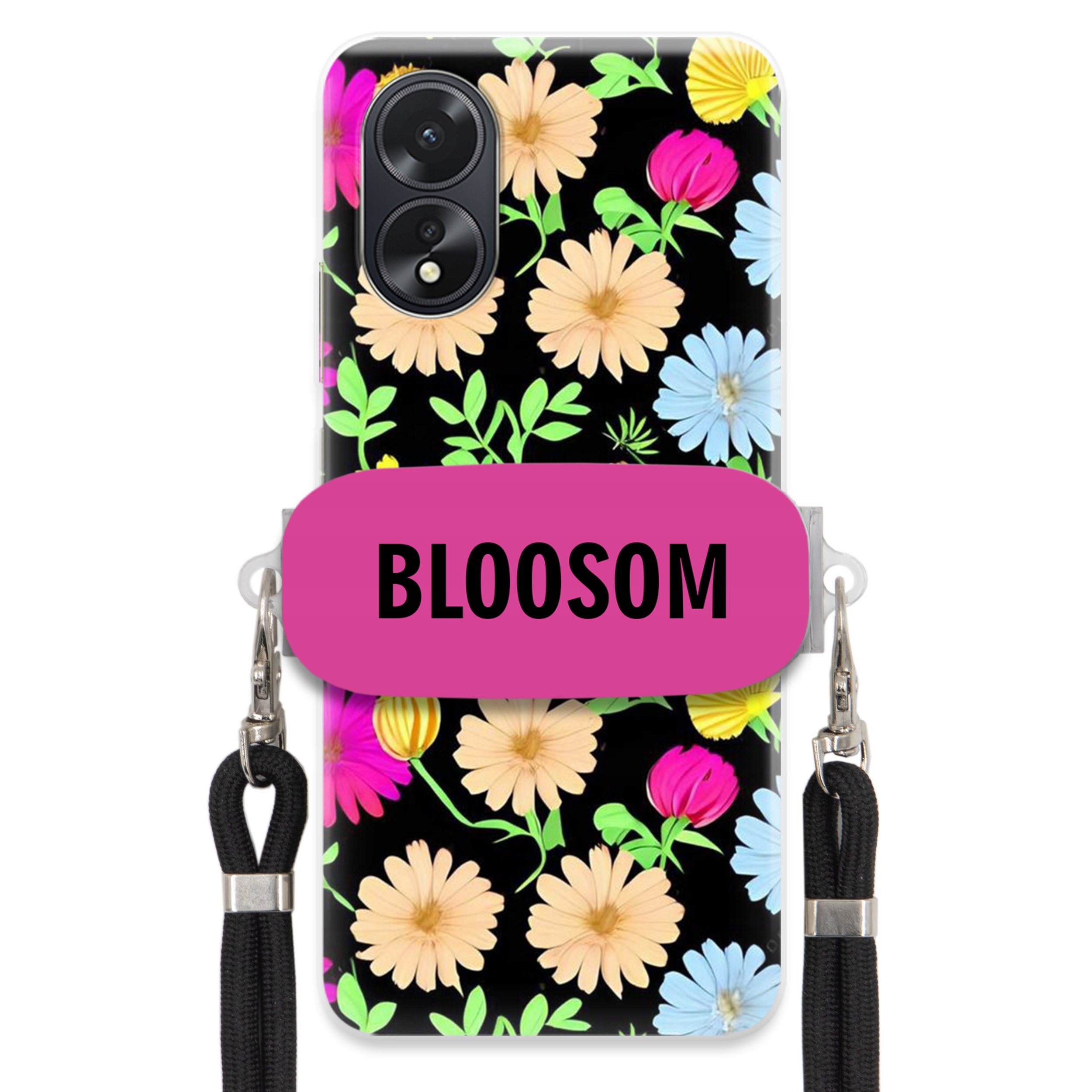 Puzdro Crossbody Držiak Pre Oppo A38 4G Puzdro Kvety Bloosom Flower