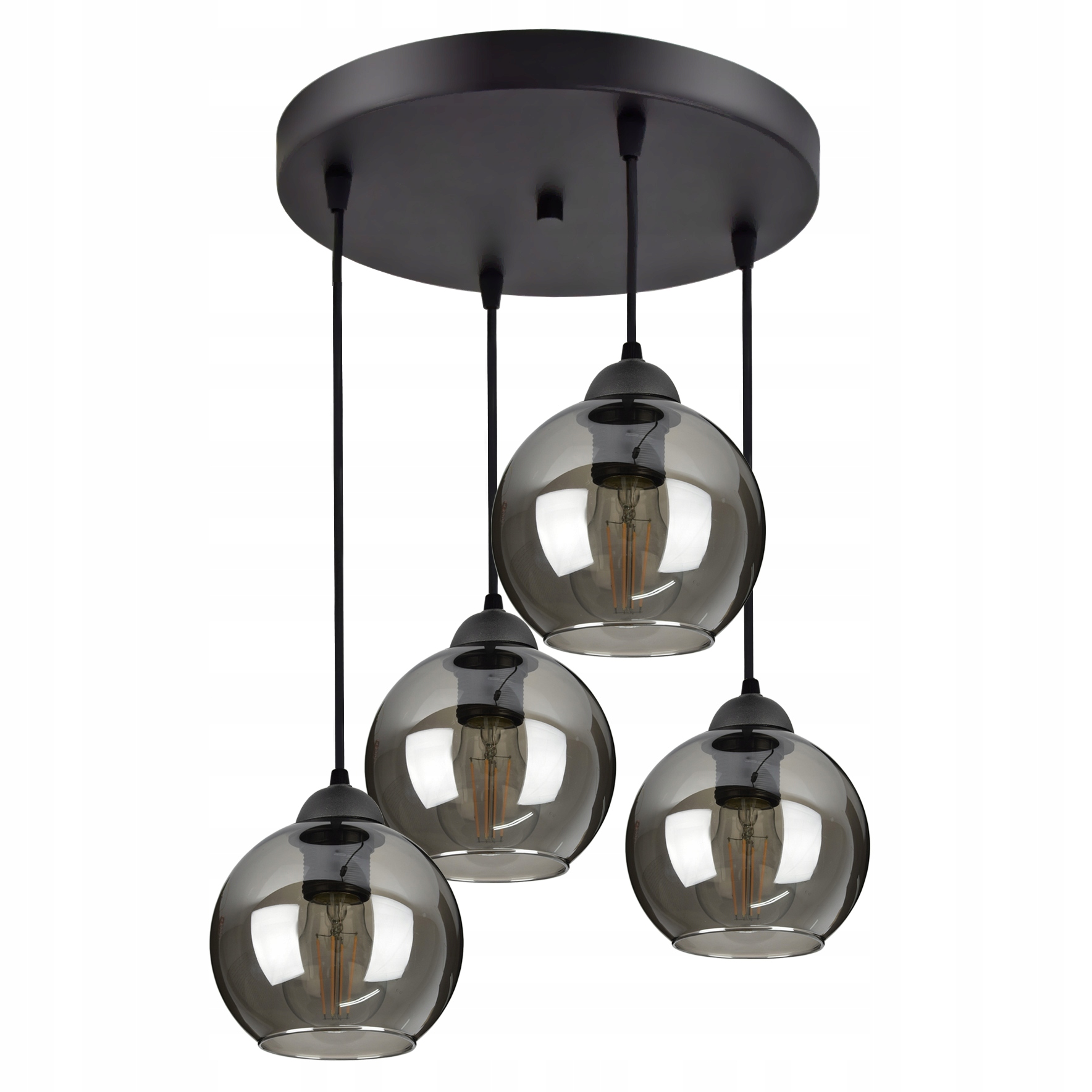 

Szklana Lampa Wisząca Sufitowa Żyrandol Kule Led