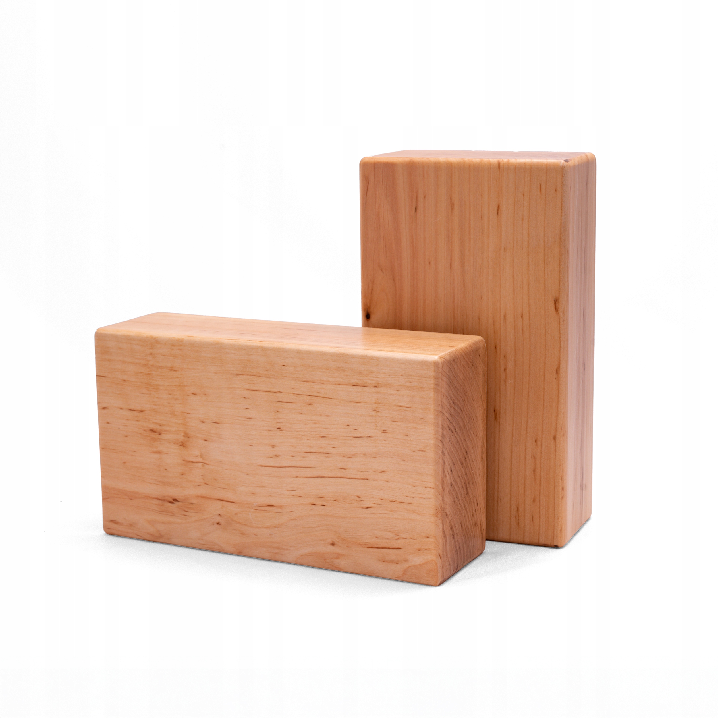 Kostki do jogi z drewna z powłoką antypoślizgową