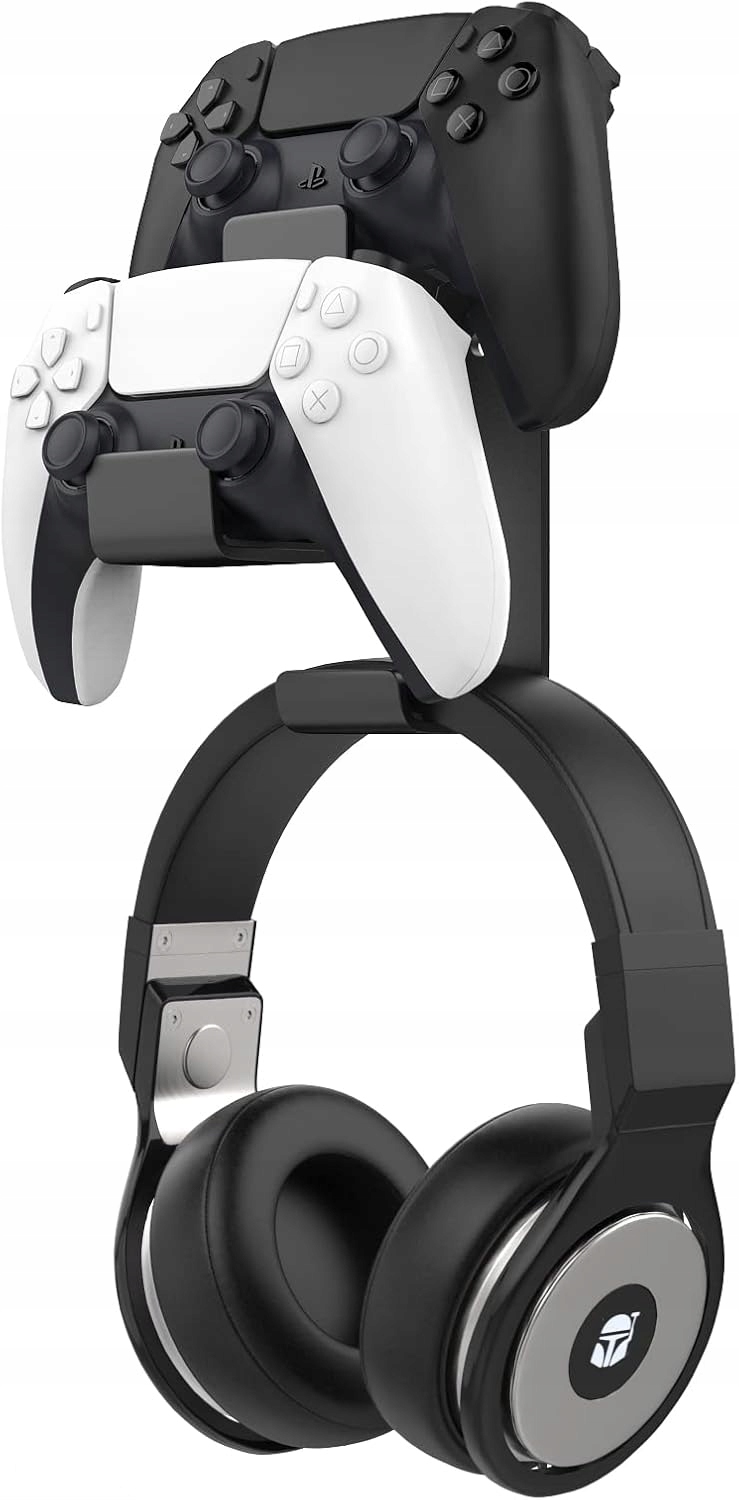 UCHWYT ŚCIENNY NA KONTROLERY I SŁUCHAWKI GAMINGOWE PS5 PS4 XBOX SWITCH