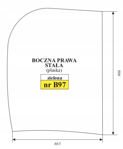 sklo minibagr Jcb boční pravé pevné 827/80363