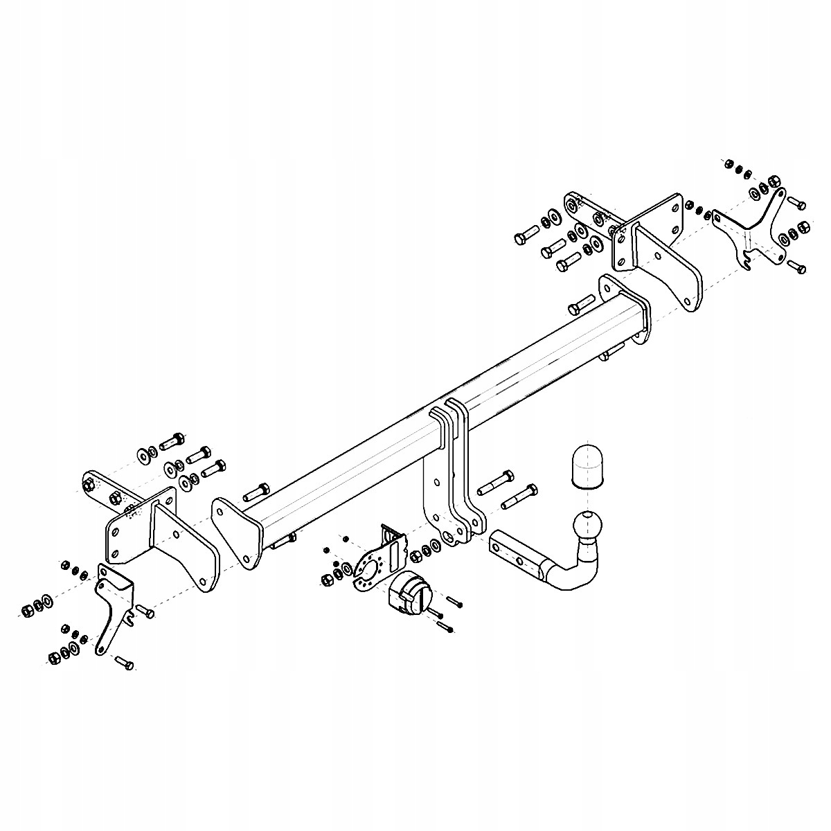 Hak holowniczy do SsangYong Korando 4 IV C300 Crossover od 19 MODUŁ 13 PIN Producent Steinhof