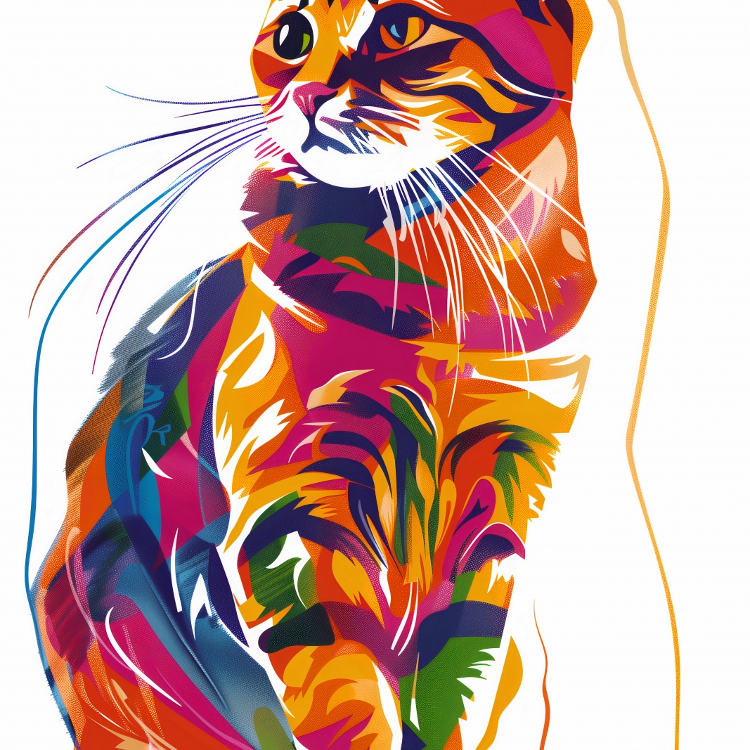 Plakát 90x90 cm Sytá kočka