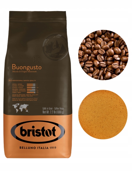 Levně Bristot Buongusto káva káva do kávovaru černá 1 kg