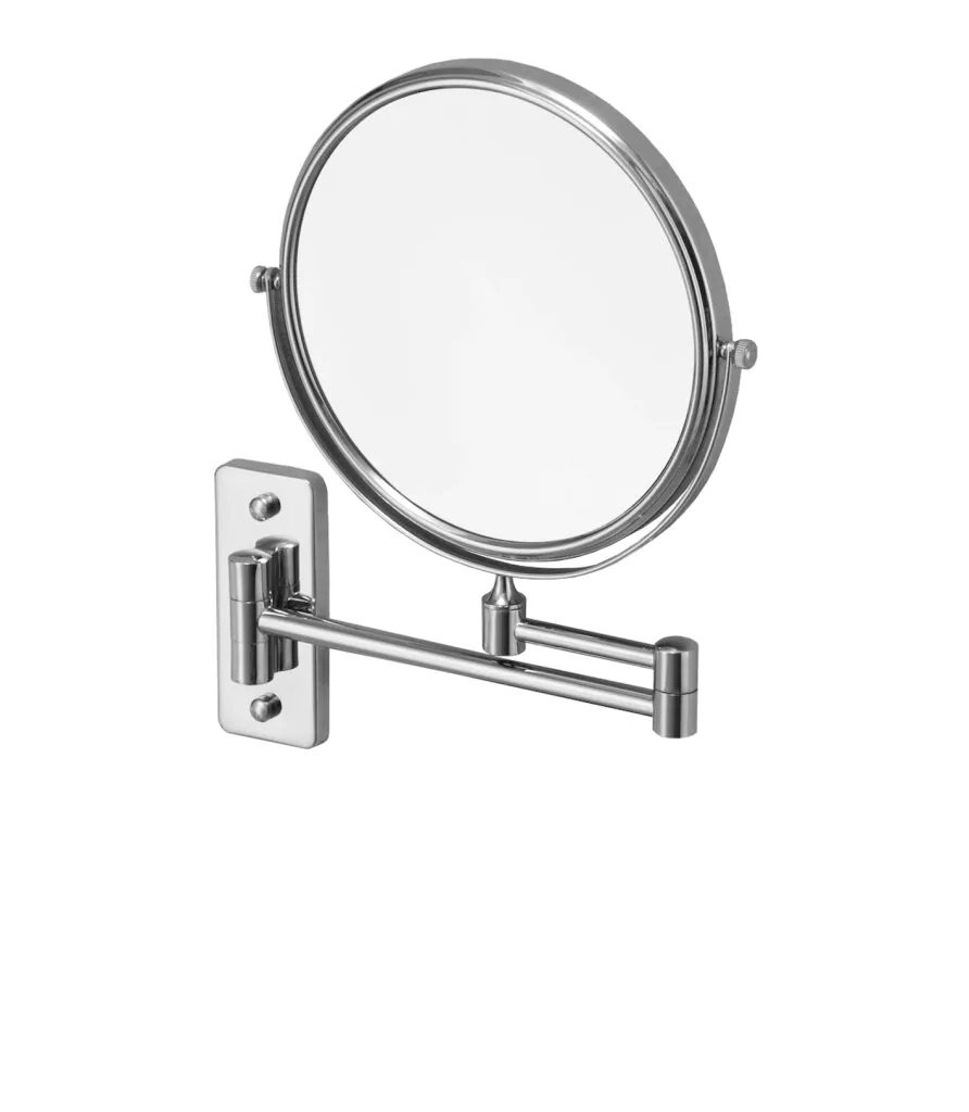 Kosmetické zrcátko Stella rovné/zvětšovací, 3x výklopné, chrom