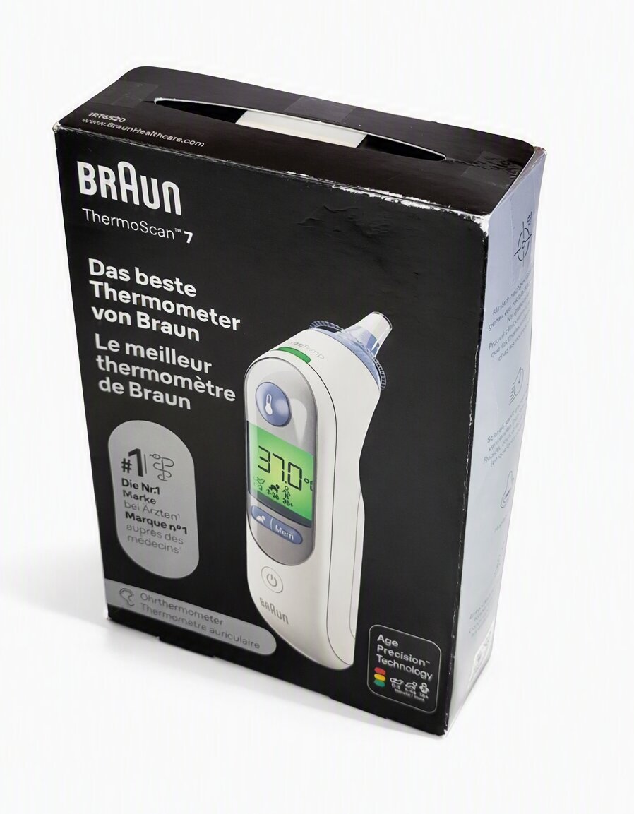Braun ThermoScan 7 IRT6520WE Termometr Douszny Podczerwień LCD
