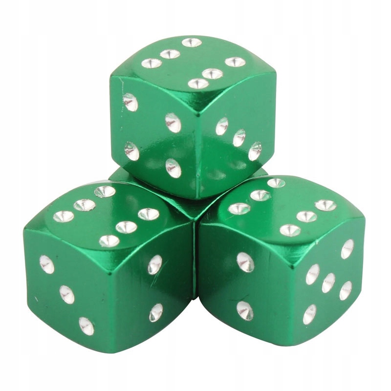 Nakrętki na wentyle kostki do gry aluminiowe 4 sz