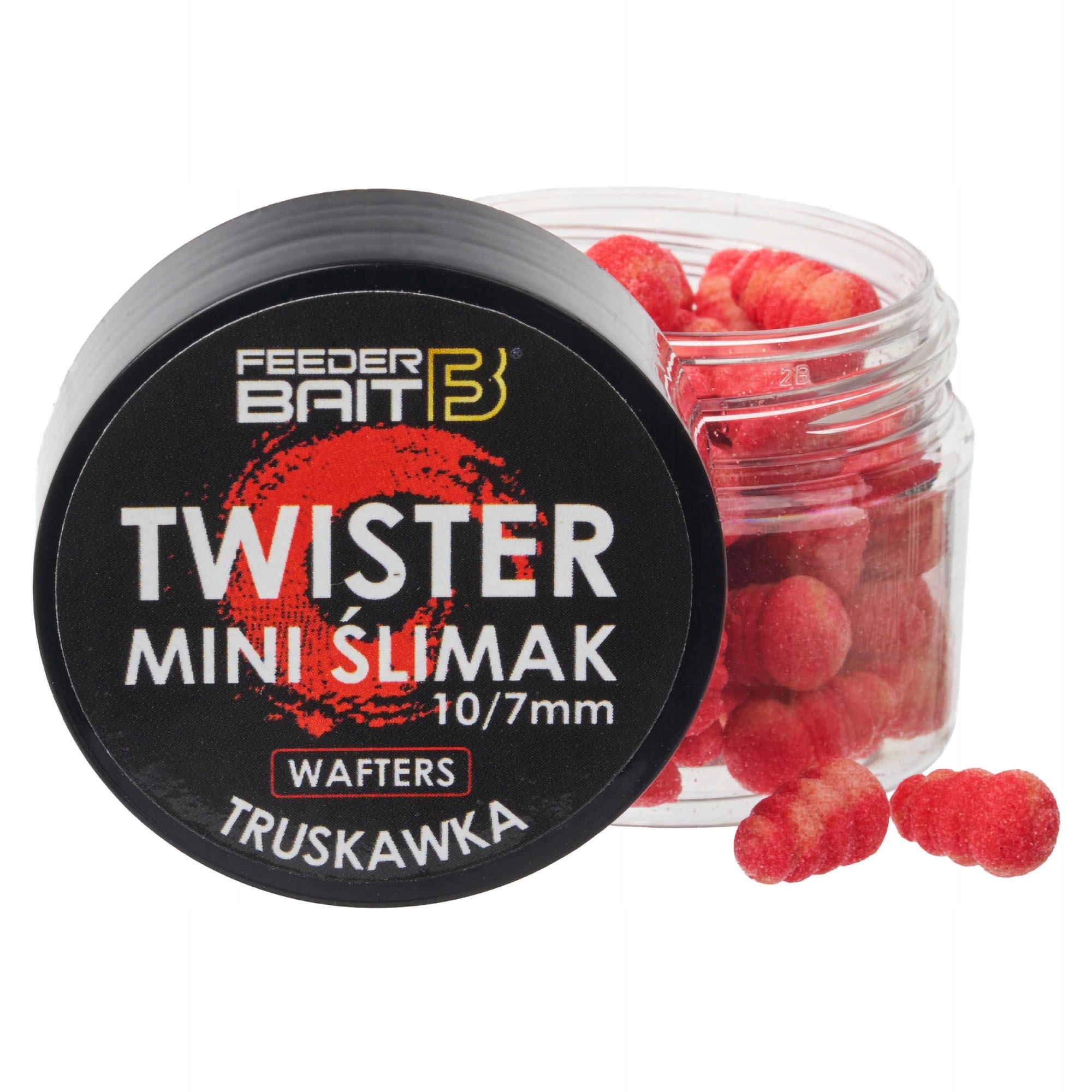 Wafters Feeder Bait Twister Mini Ślimak 10/7mm Truskawka