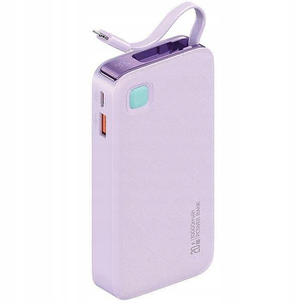 Usams Powerbanka s výsuvným kabelem Retractable pro iPhone, 10000 mAh, Pd 20W F