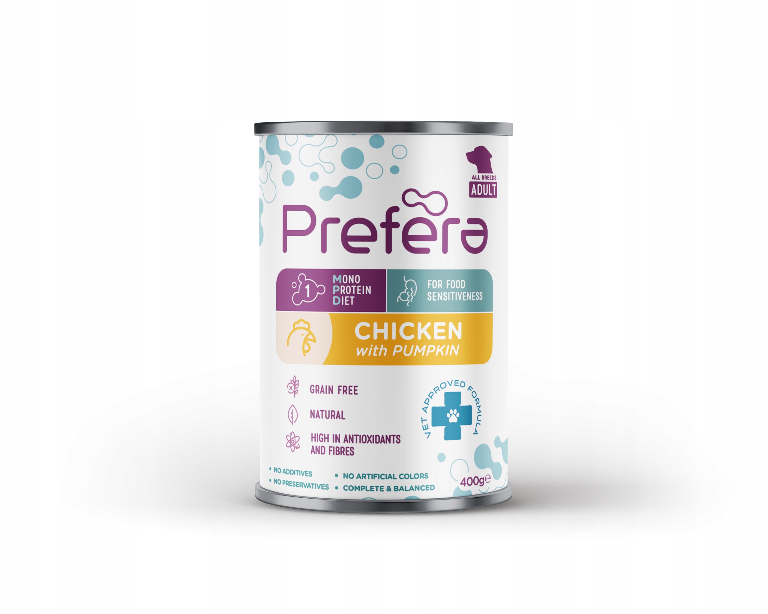 Prefera Monoproteinové krmivo pro psy Vet Approved kuře s dýní 400 g