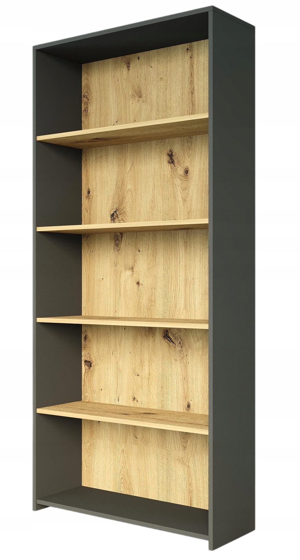 REGAŁ 80CM PÓŁKA SZAFKA KSIĄŻKI SEGREGATORY B-80 ANTRACYT MIX ARTISAN