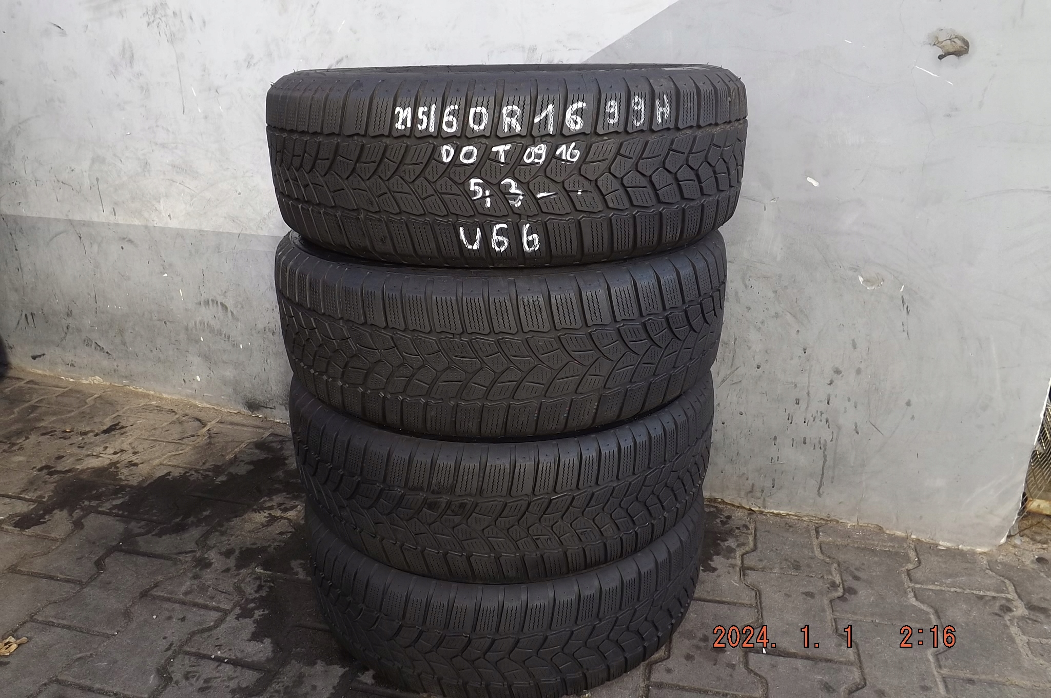 [U66] 4XZIMA 215/60R16 99H FIRESTONE WINTERHAWK 3 & Marka Firestone
