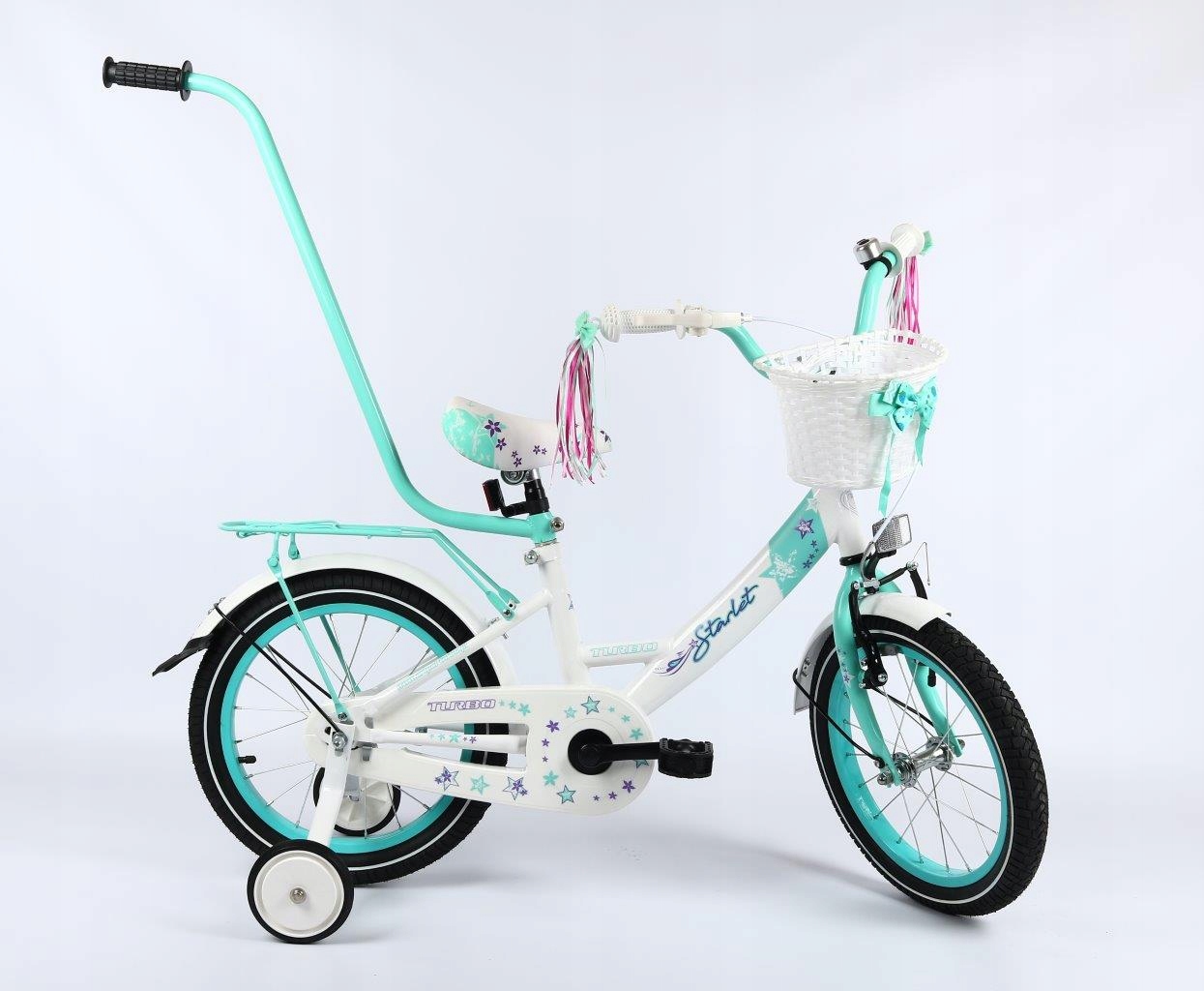 Rower 16 cali dla dziewczynki Turbo Starlet Biały-Miętowy Polski Producent!