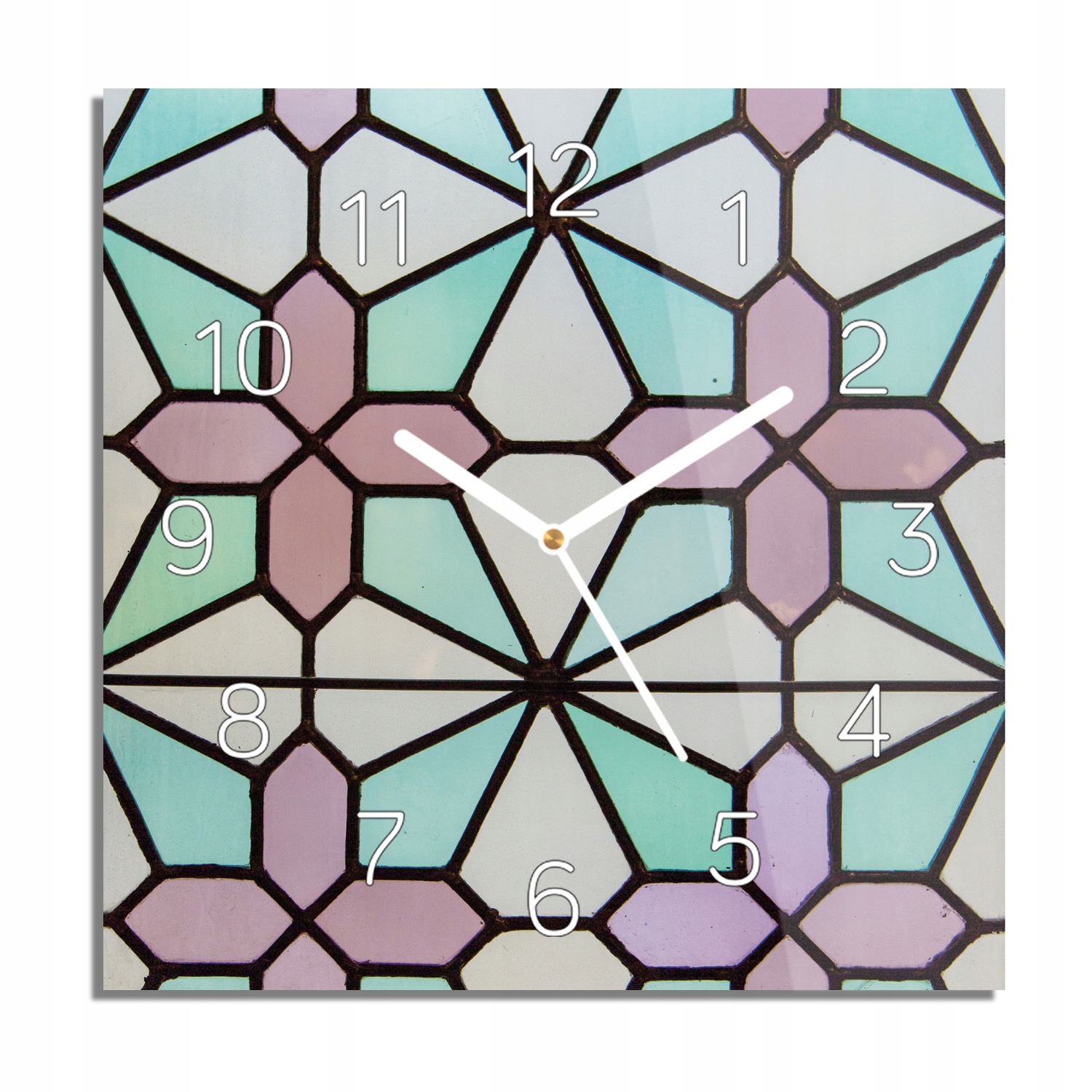 

Witraż szkło kwiaty zegar na szkle z grafiką 30x30