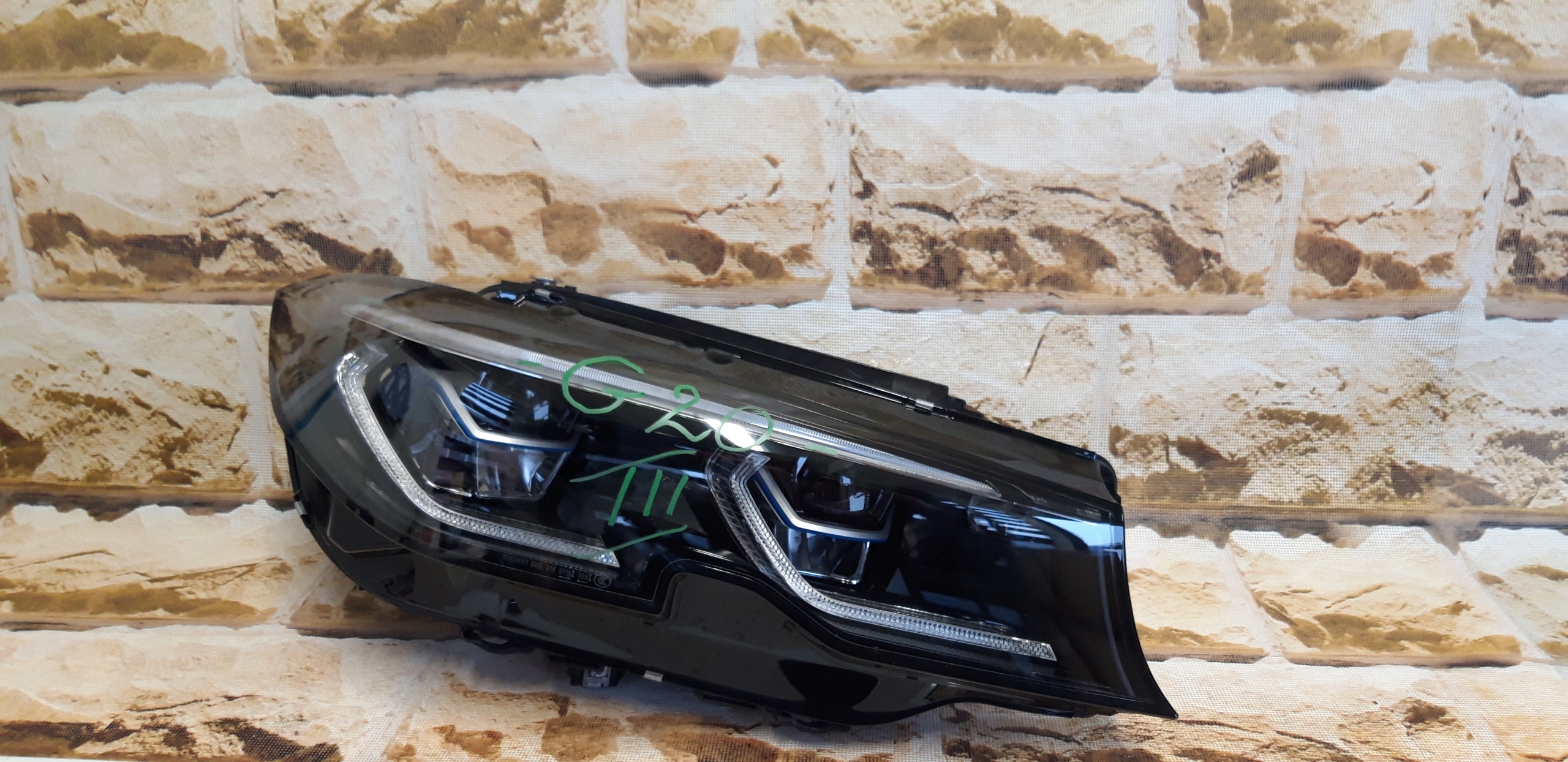 bmw 3 g20 laser led shadow line czarna prawa europa lampa