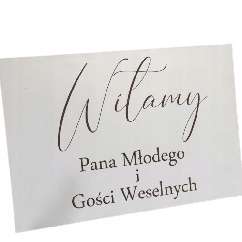 

Weselna Tablica Witamy Pana Młodego I Gości