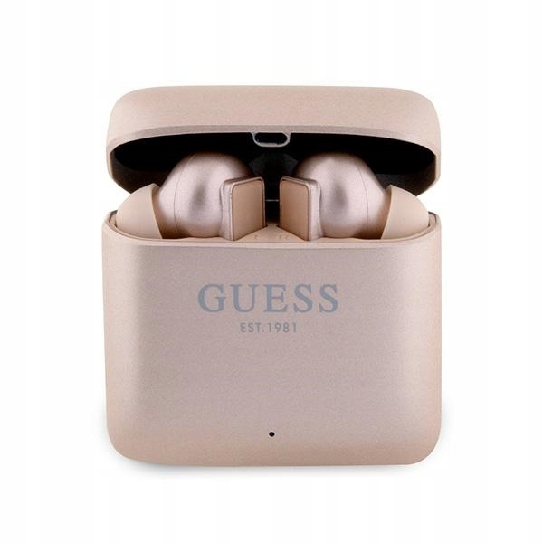 Originální sluchátka Guess Bluetooth dokovací stanice růžově zlatá