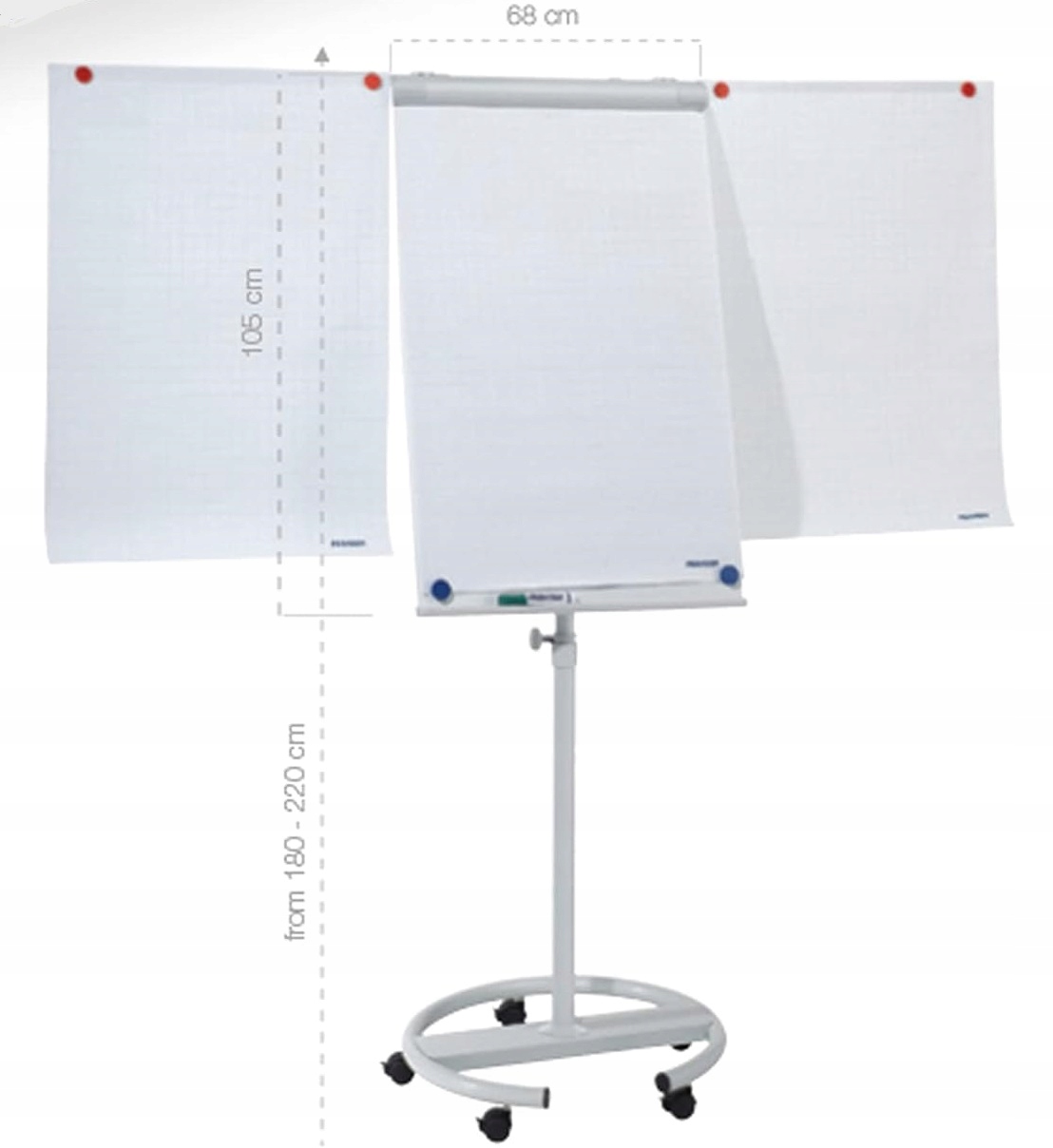 Franken F2400/N Flipchart Tablica na Kółkach z 2 Ramionami 68 x 105 cm EAN (GTIN) 4016946198905