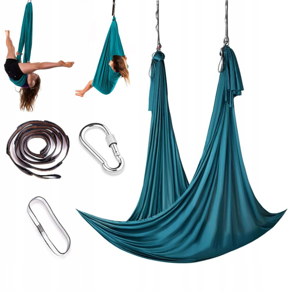 Szarfa akrobatyczna, chusta aerial silk wielofunkcyjna 6metrów fioletowy